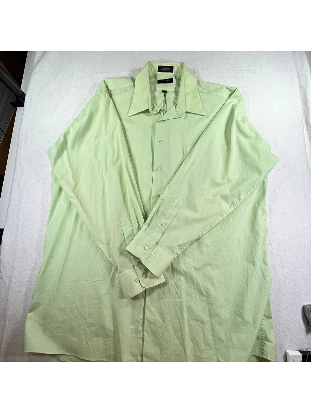 Covington Light Green Button-Down Dress Shirt XL 17-17.5 Collar 34-35 Sleeve